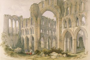 Abbazia di Rievaulx, il transetto e il coro, da 